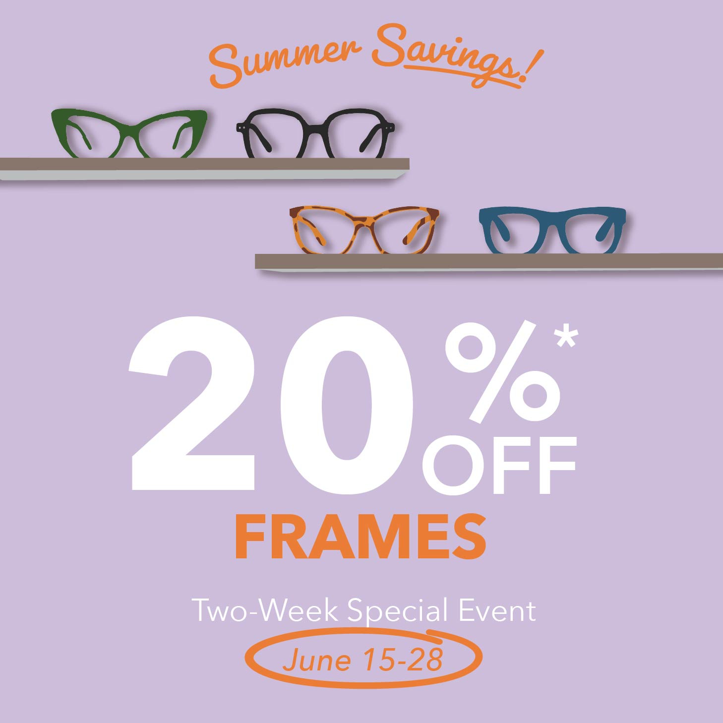 20 off Summer savings
