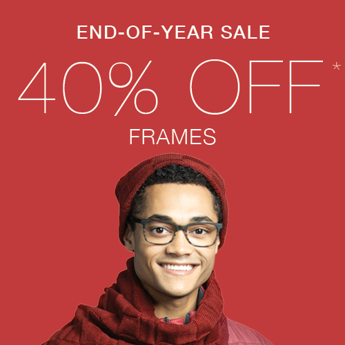 End-of-Year Sale - 40% Off Frames