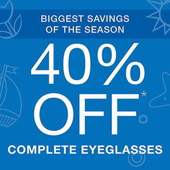 40% Off Complete Eyeglasses
