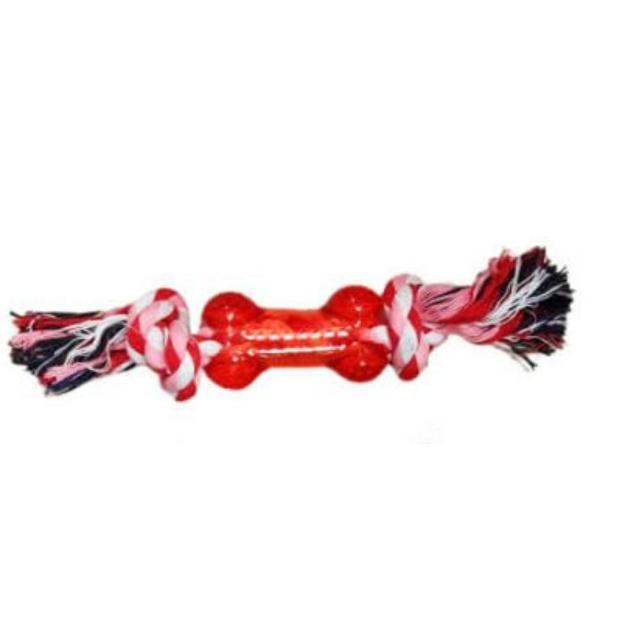 27cm - Hueso con Cuerda Rojo / Lilimascota