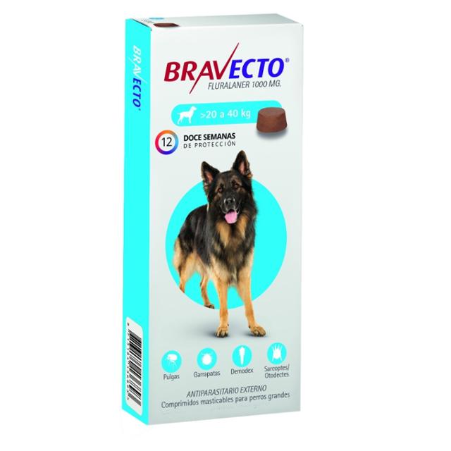 20-40kg Perros - 1 Tableta Para Pulgas y Garrapatas / Bravecto