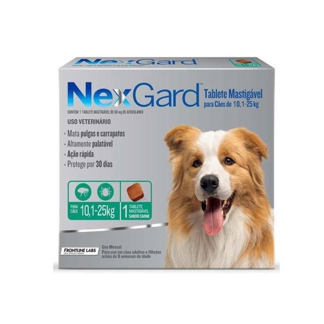 10-25kg Perros - 1 Tableta Para Pulgas y Garrapatas / NexGard