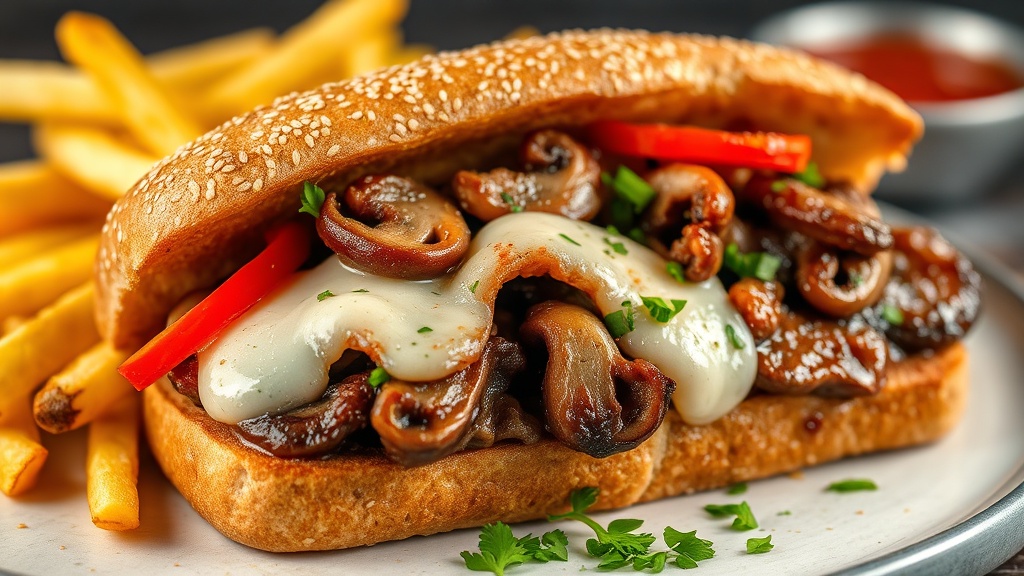 Detroit 75 Kitchen 3rd Street Philly and garlic cilantro fries