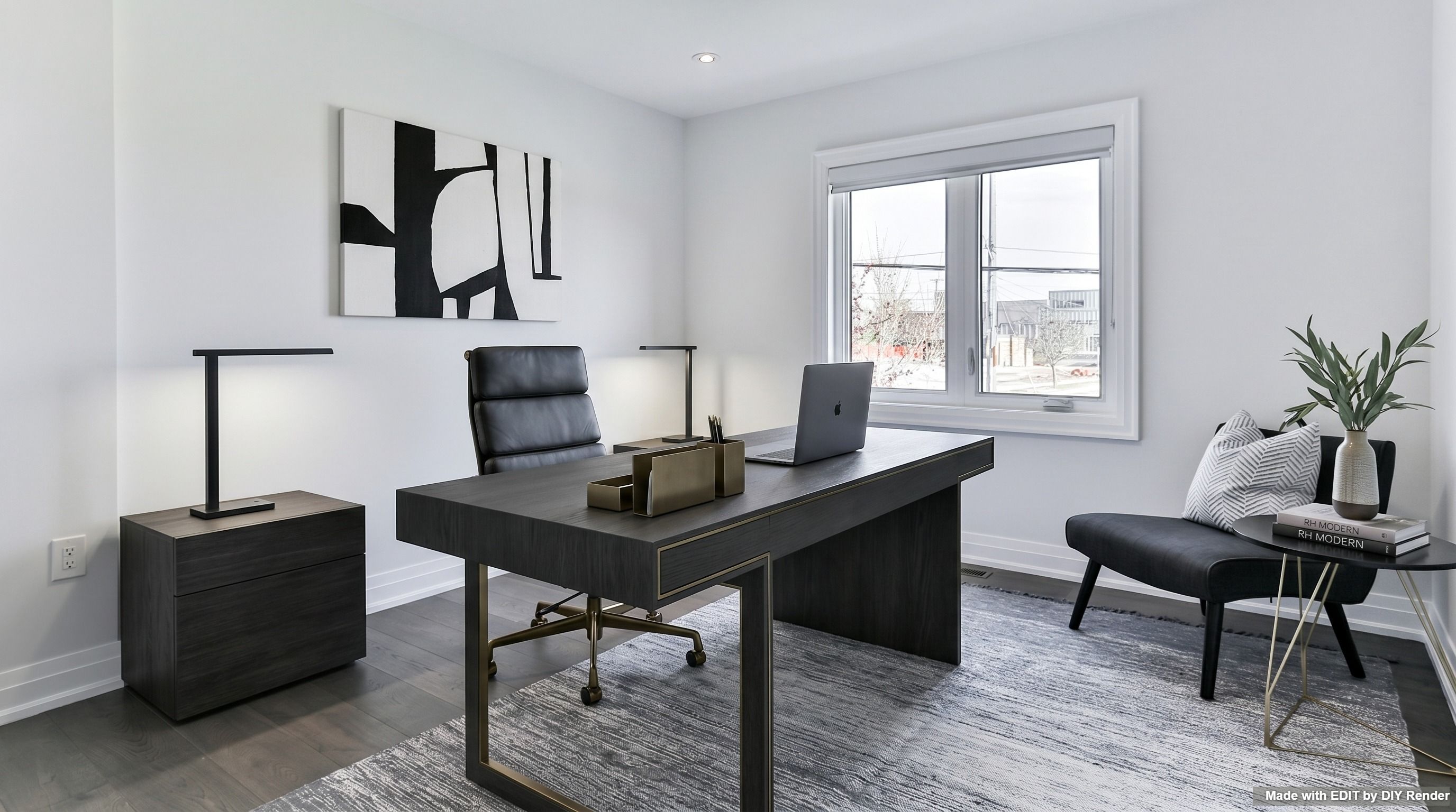 RH Modern staged office