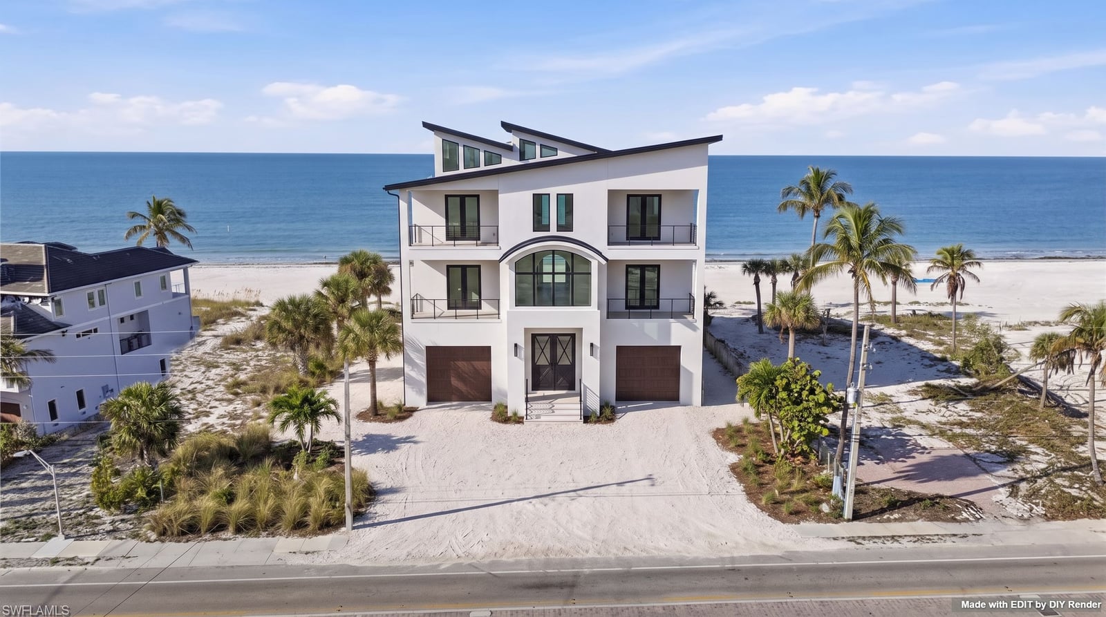 AI-generated house oversized for the lot