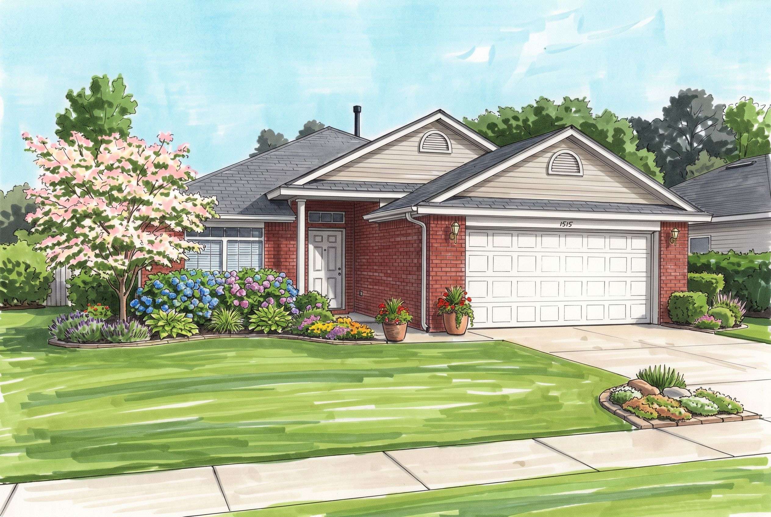 Marker Render Illustration
