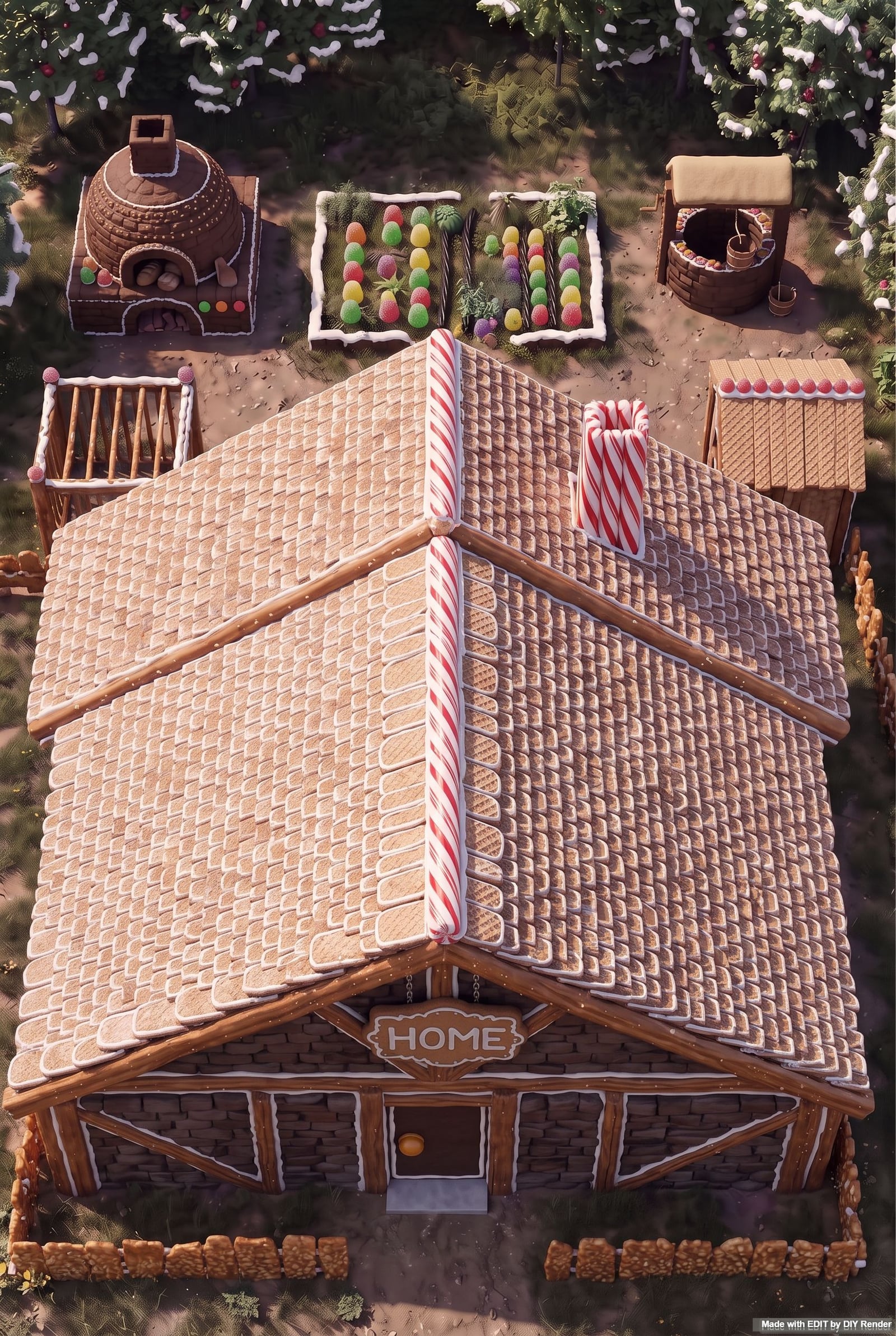 Gingerbread restyle, same aerial