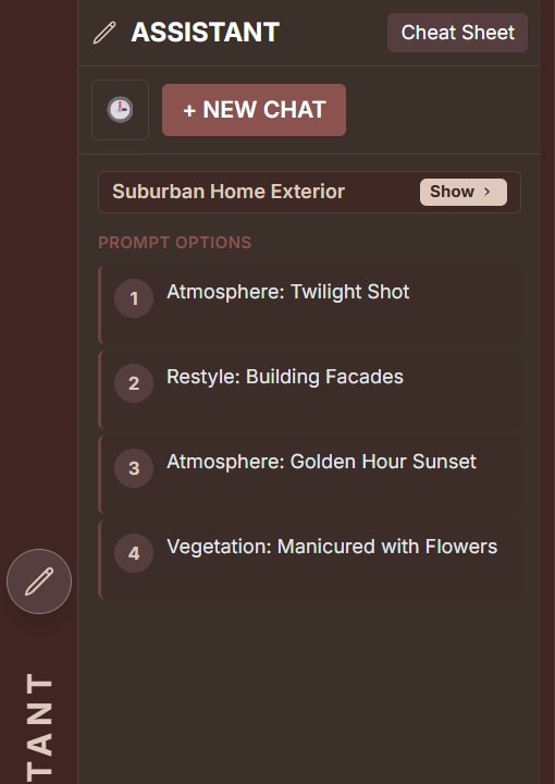EDIT Design Assistant panel with Prompt Options