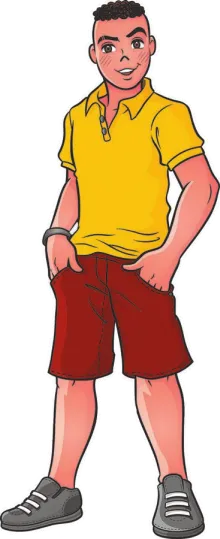 Imagem do personagem Cascão, da Turma da Mônica Jovem.