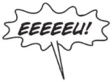 Imagem de balão de fala com contorno irregular, escrito: 'EEEEEU!', representando um grito.