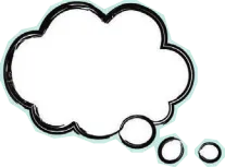 Imagem de um balão de pensamento.