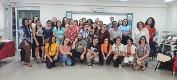 3° Encontro do curso "Reescrita e Produção de Textos" com os coordenadores pedagógicos. Refletindo sobre gêneros textuais e pontuação.