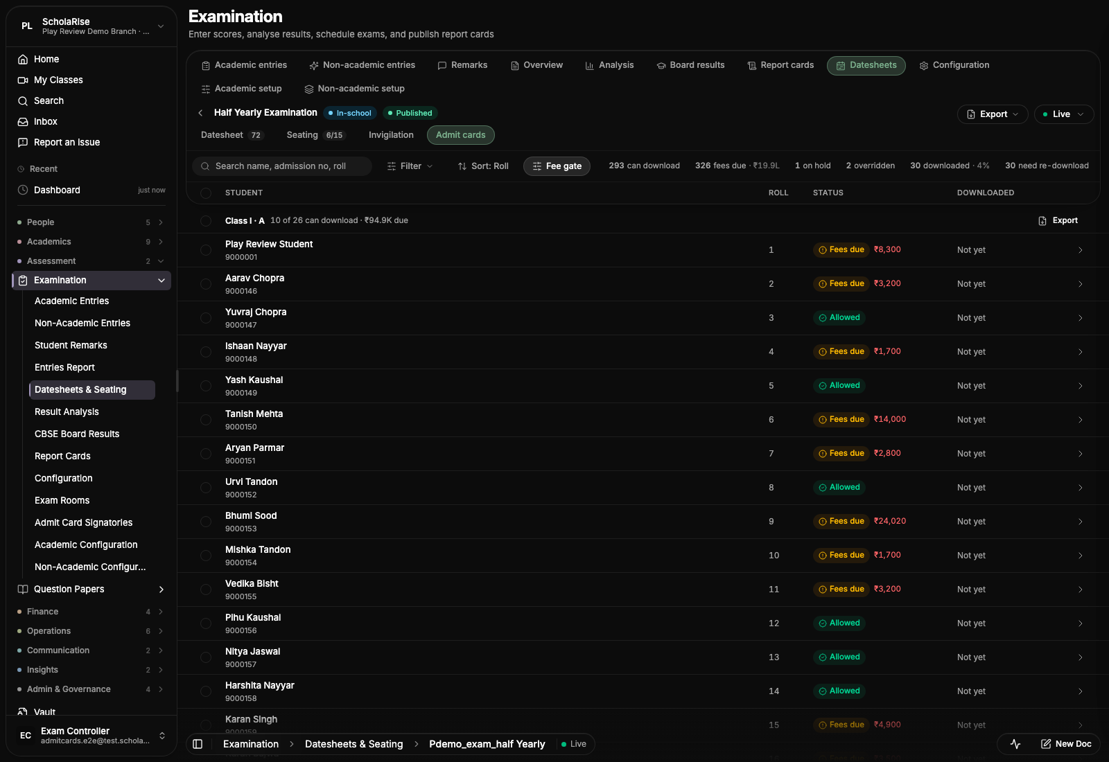 The same page in dark mode