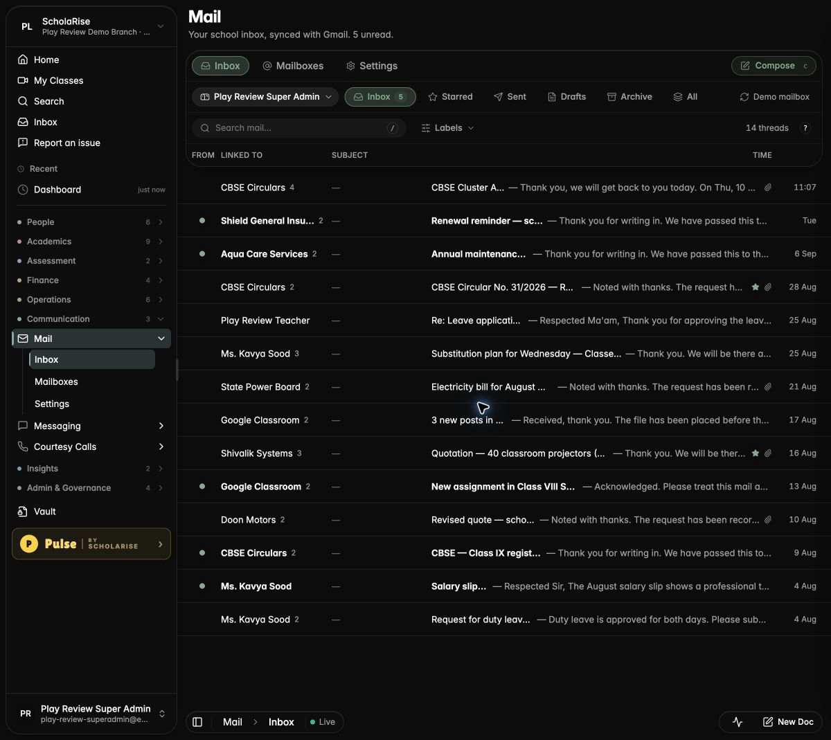 The new Compose button in the Mail toolbar