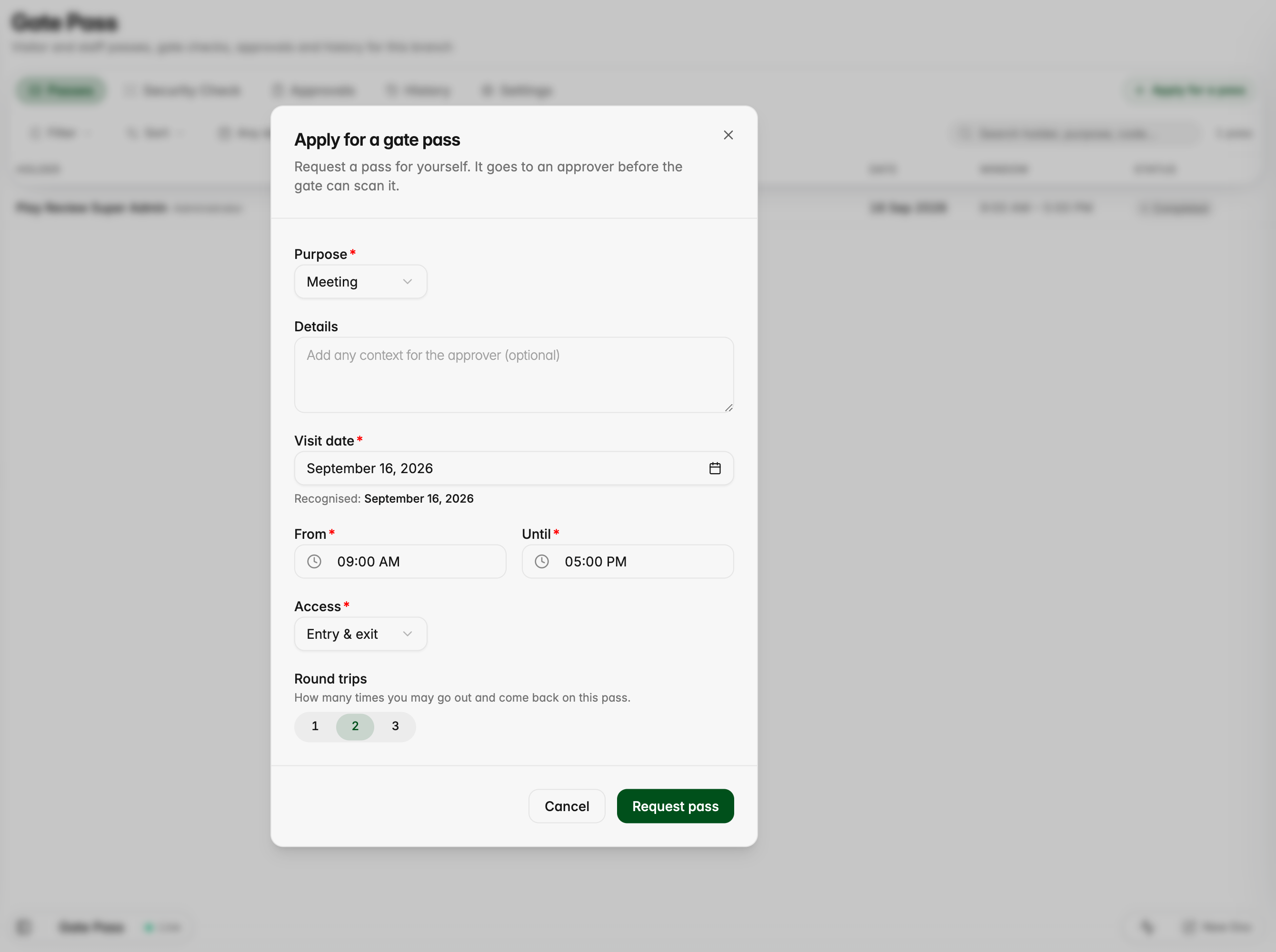 Applying for a pass now lets you choose how many round trips it allows