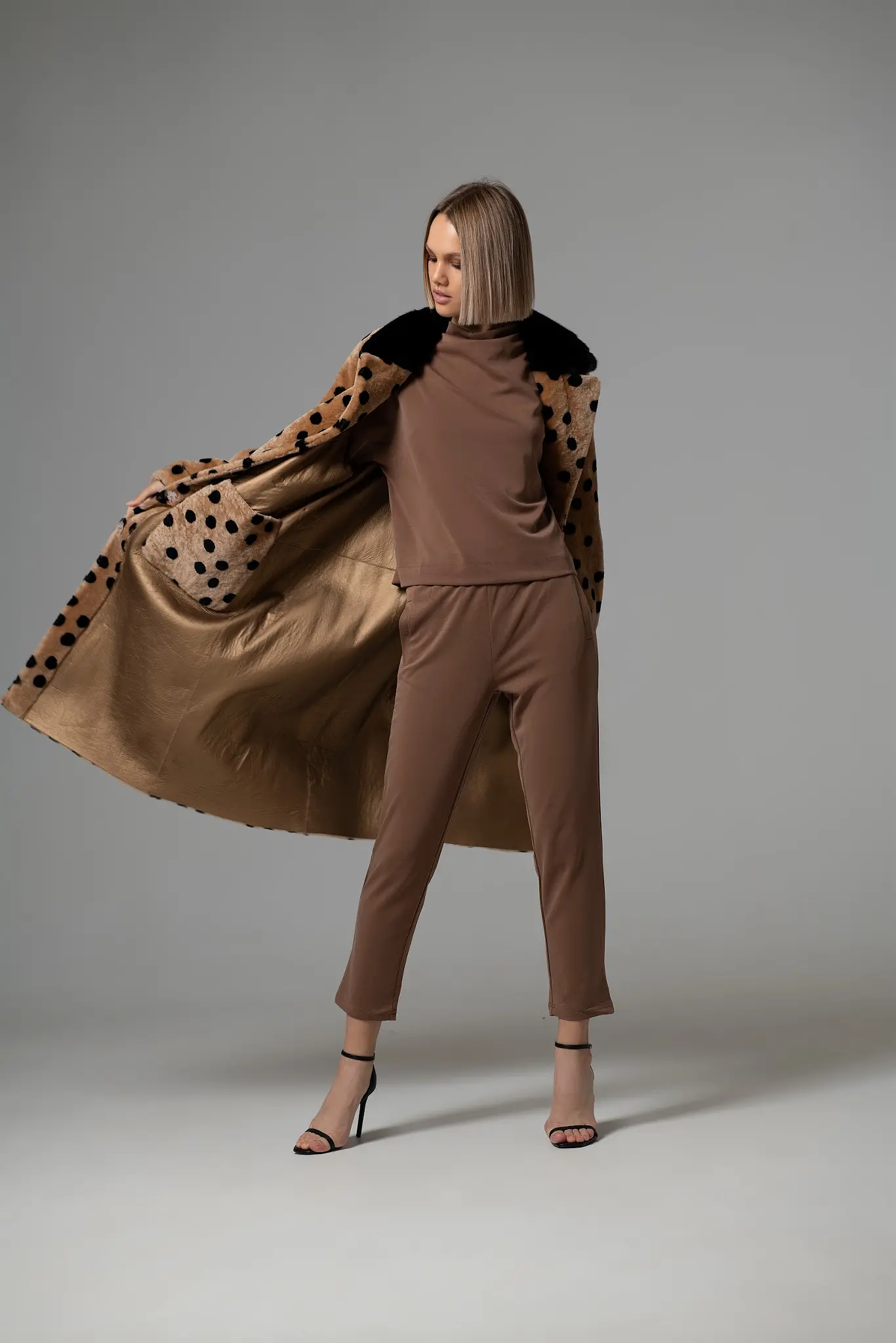 Palton din blană naturală pentru femei — Artizana Fashion, foto 7