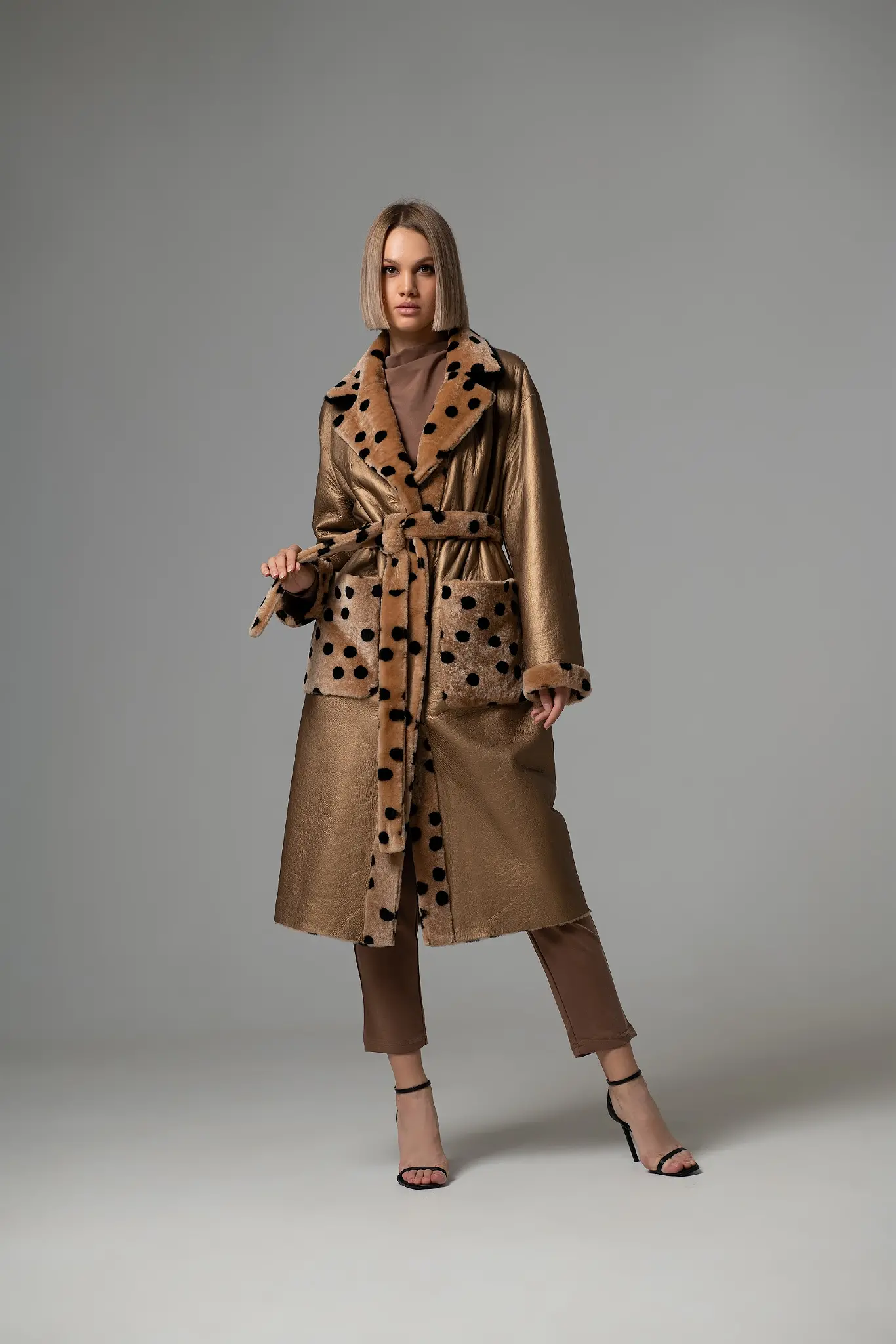 Palton din blană naturală pentru femei — Artizana Fashion, foto 8