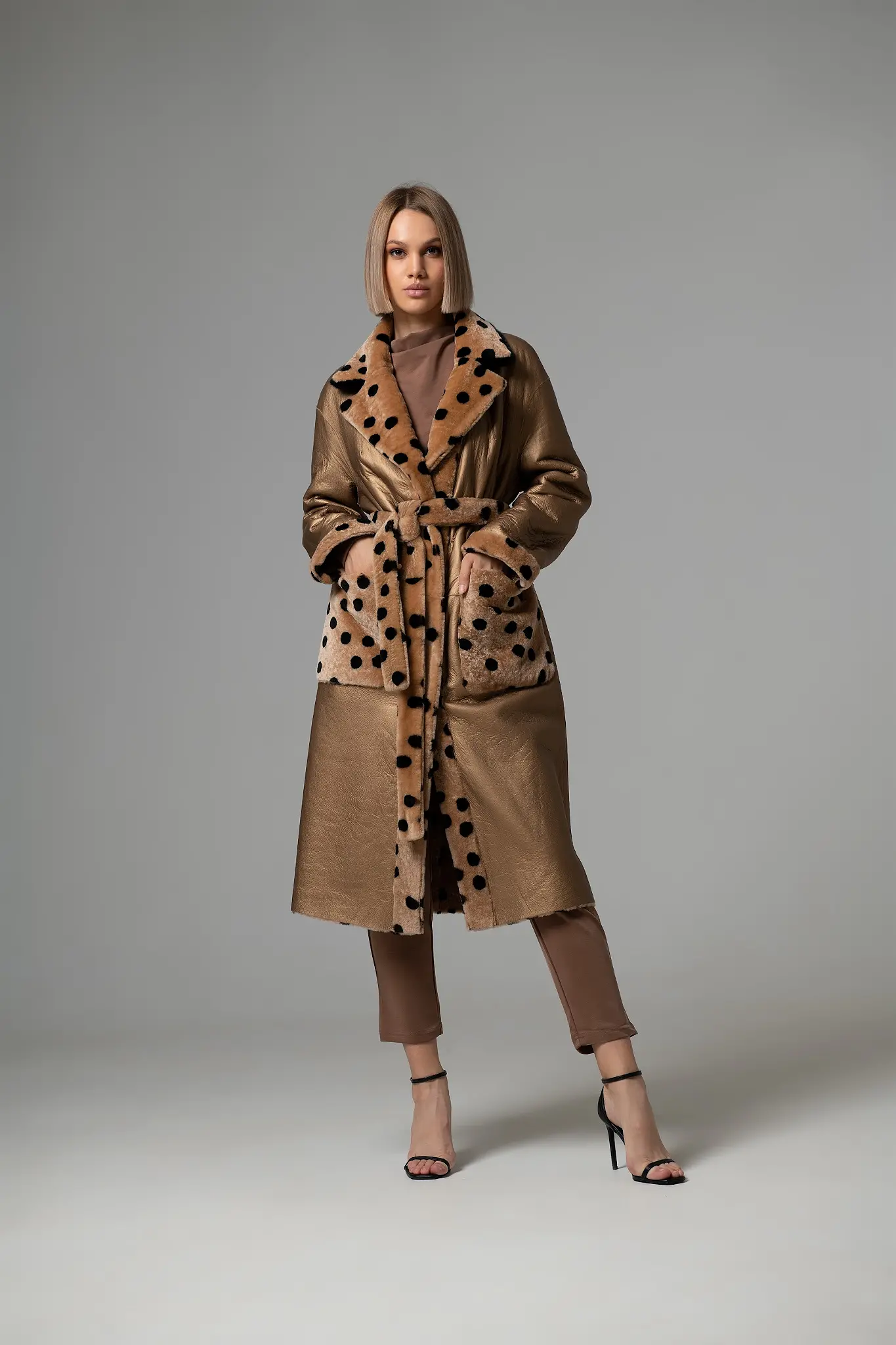 Palton din blană naturală pentru femei — Artizana Fashion, foto 9