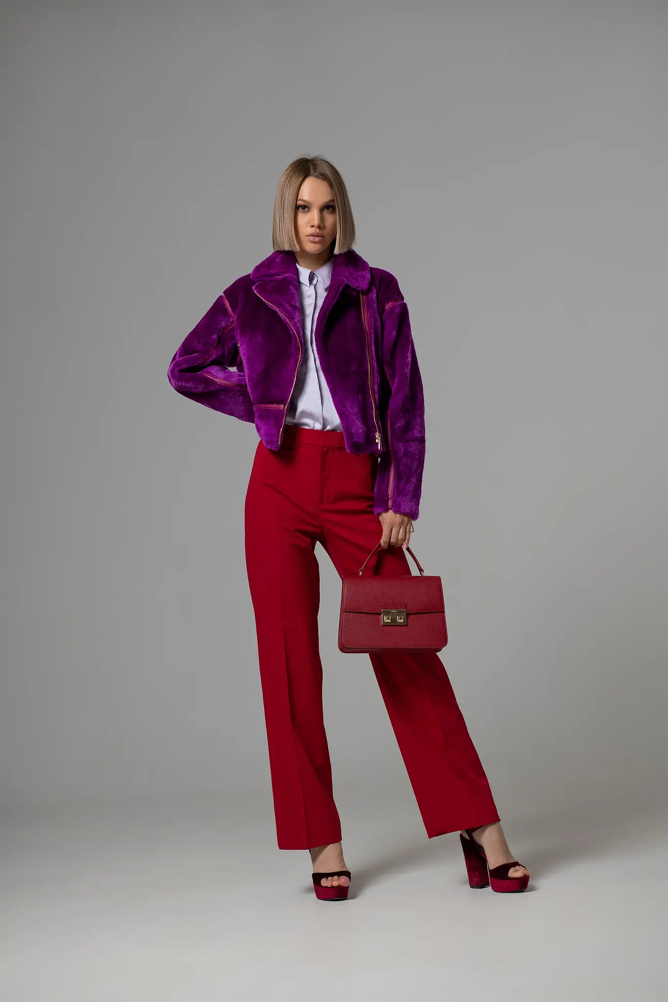 Jacheta din blană naturală pentru femei — Artizana Fashion, foto 1