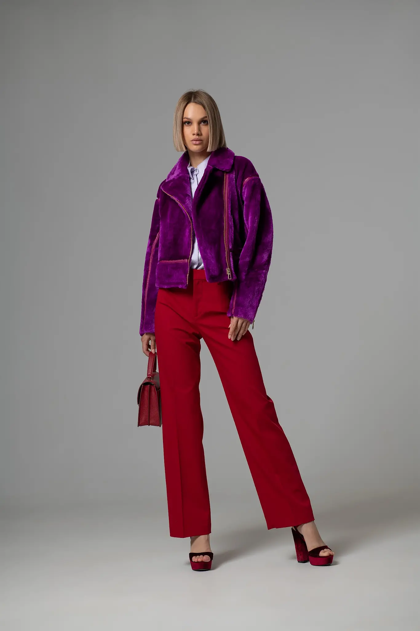 Jacheta din blană naturală pentru femei — Artizana Fashion, foto 2