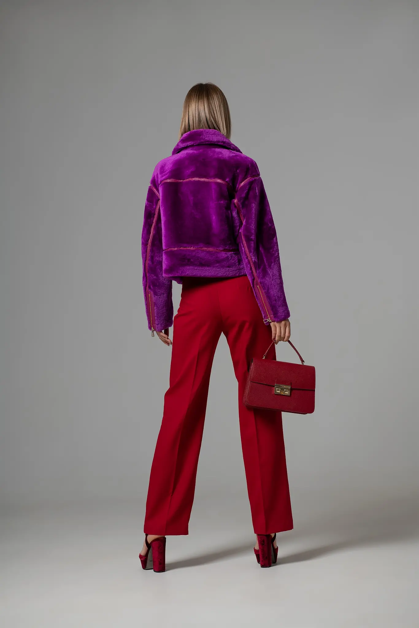 Jacheta din blană naturală pentru femei — Artizana Fashion, foto 3