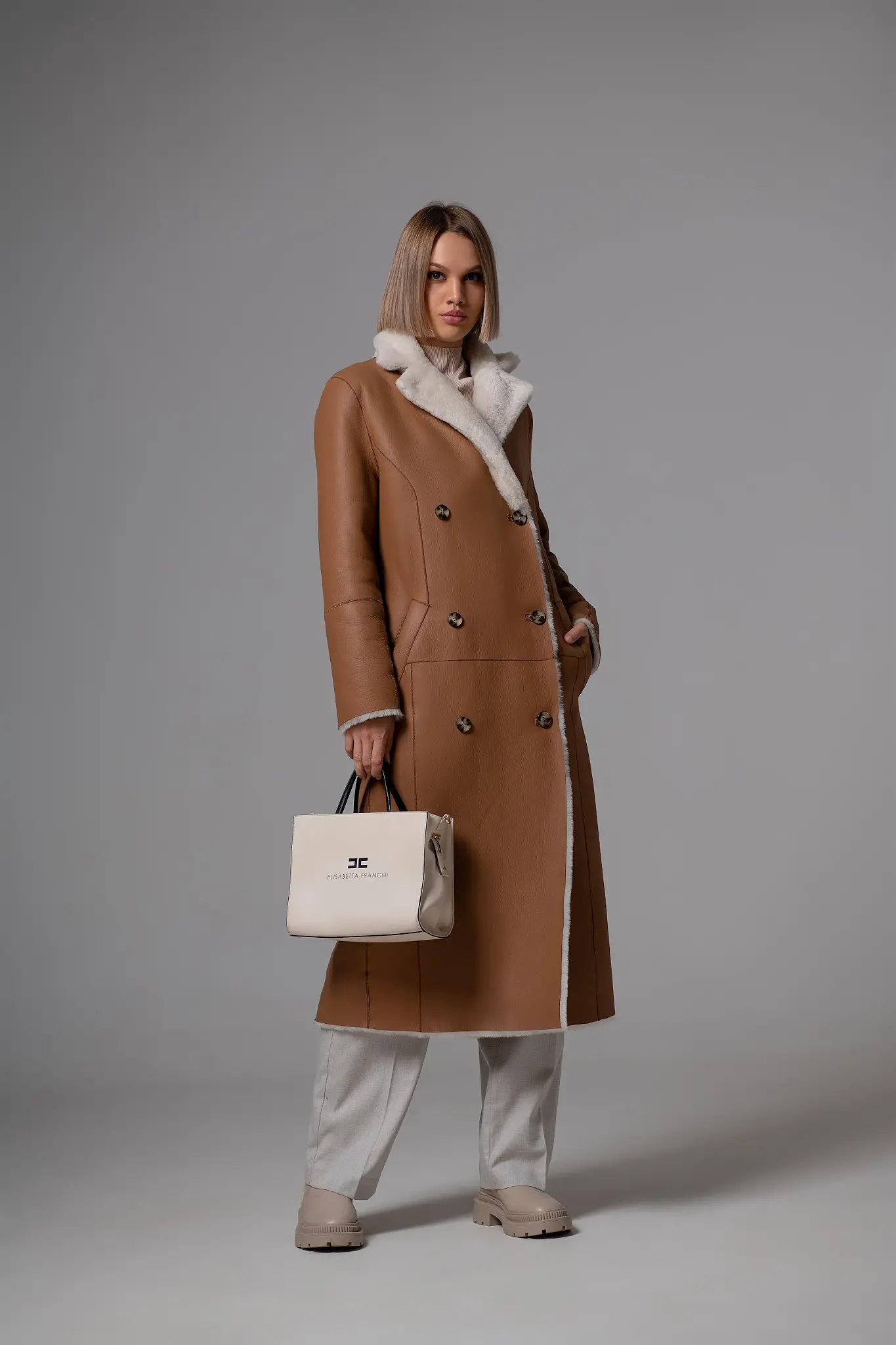 Palton din blană naturală pentru femei — Artizana Fashion, foto 6