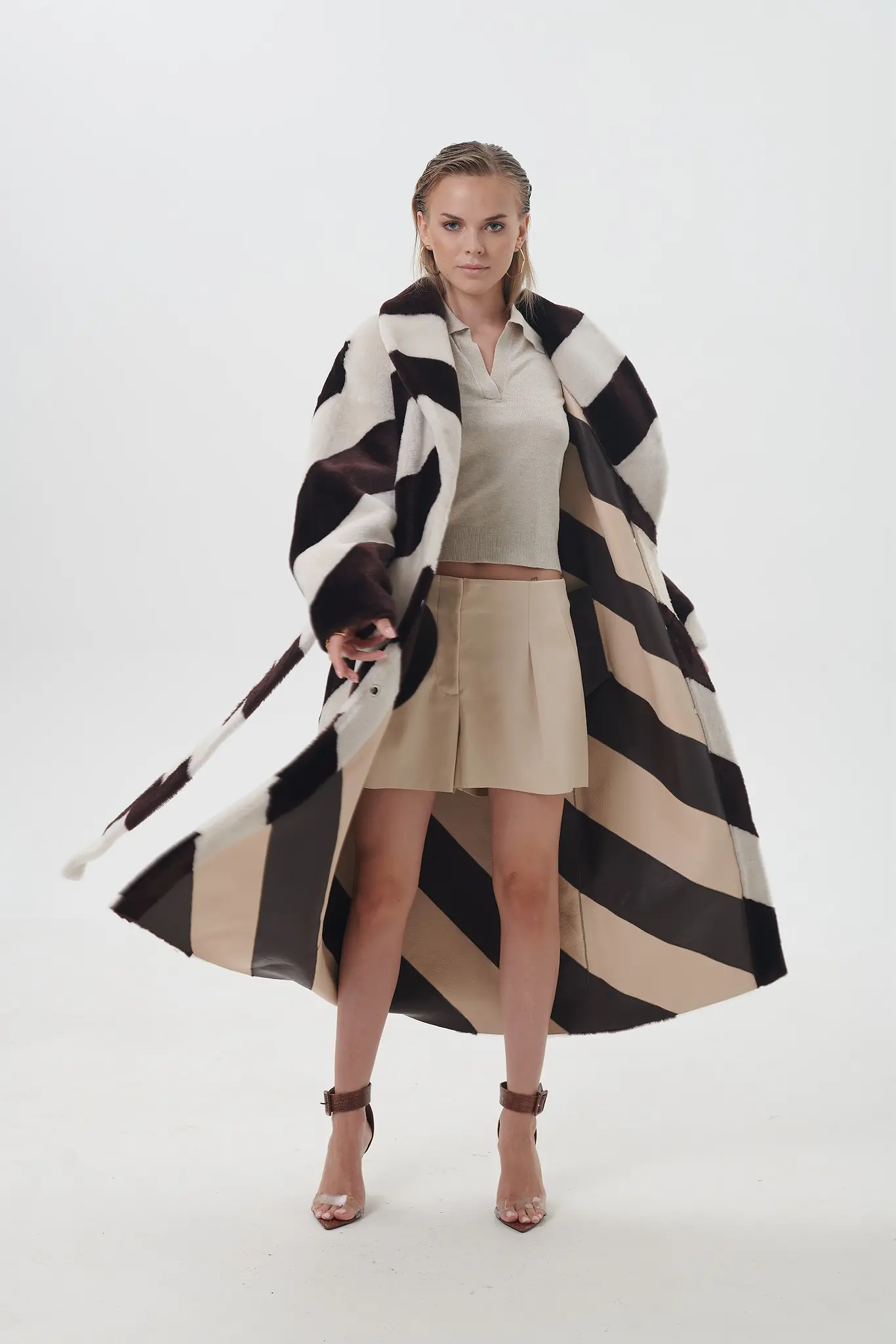 Palton din blană naturală pentru femei — Artizana Fashion, foto 4