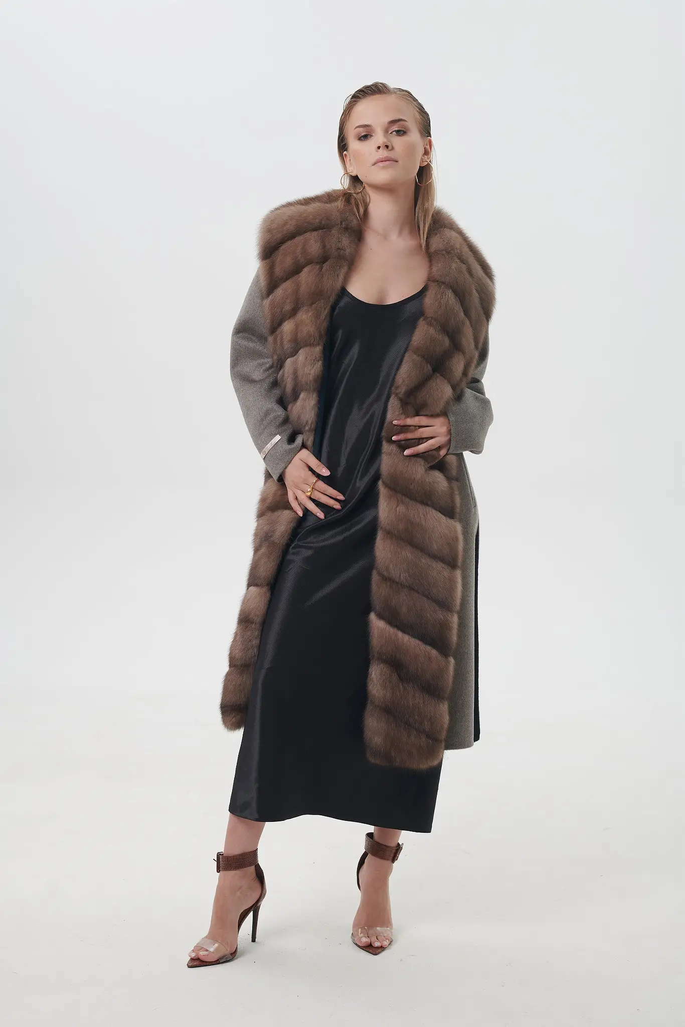 Palton cu blană naturală pentru femei — Artizana Fashion, foto 2