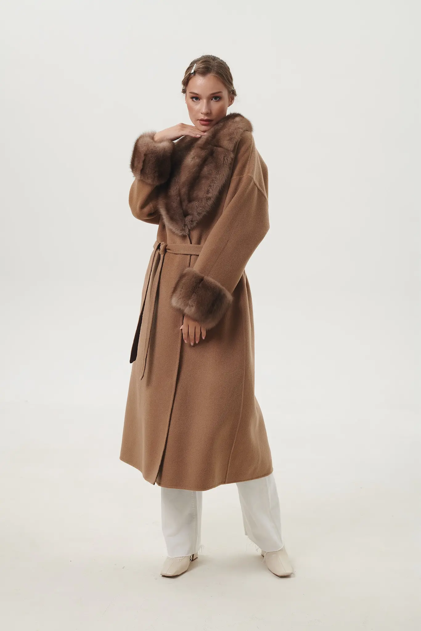 Palton cu blană naturală pentru femei — Artizana Fashion, foto 1