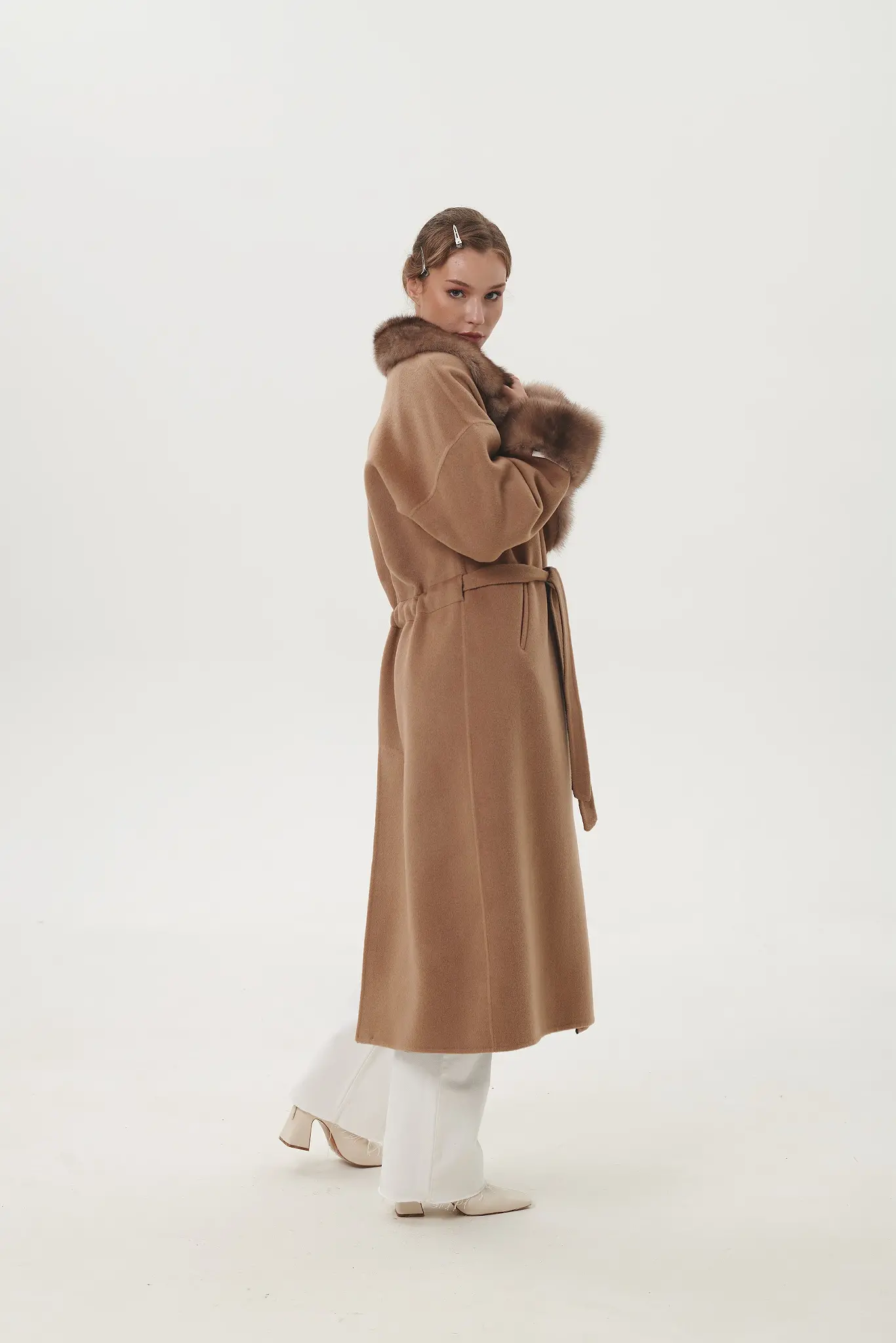 Palton cu blană naturală pentru femei — Artizana Fashion, foto 2