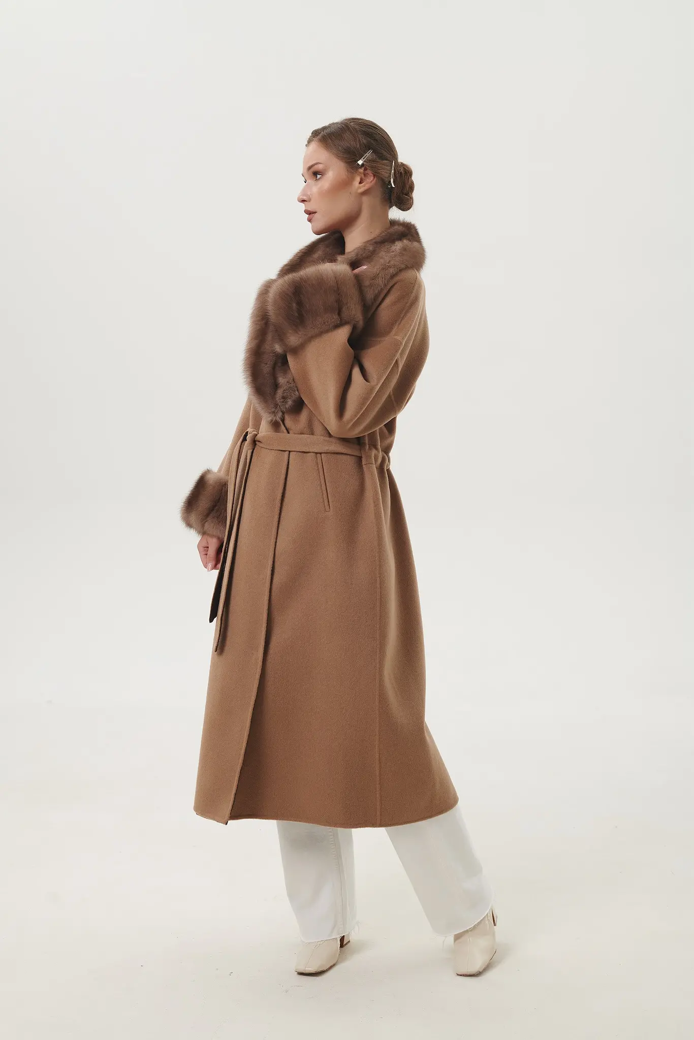 Palton cu blană naturală pentru femei — Artizana Fashion, foto 3