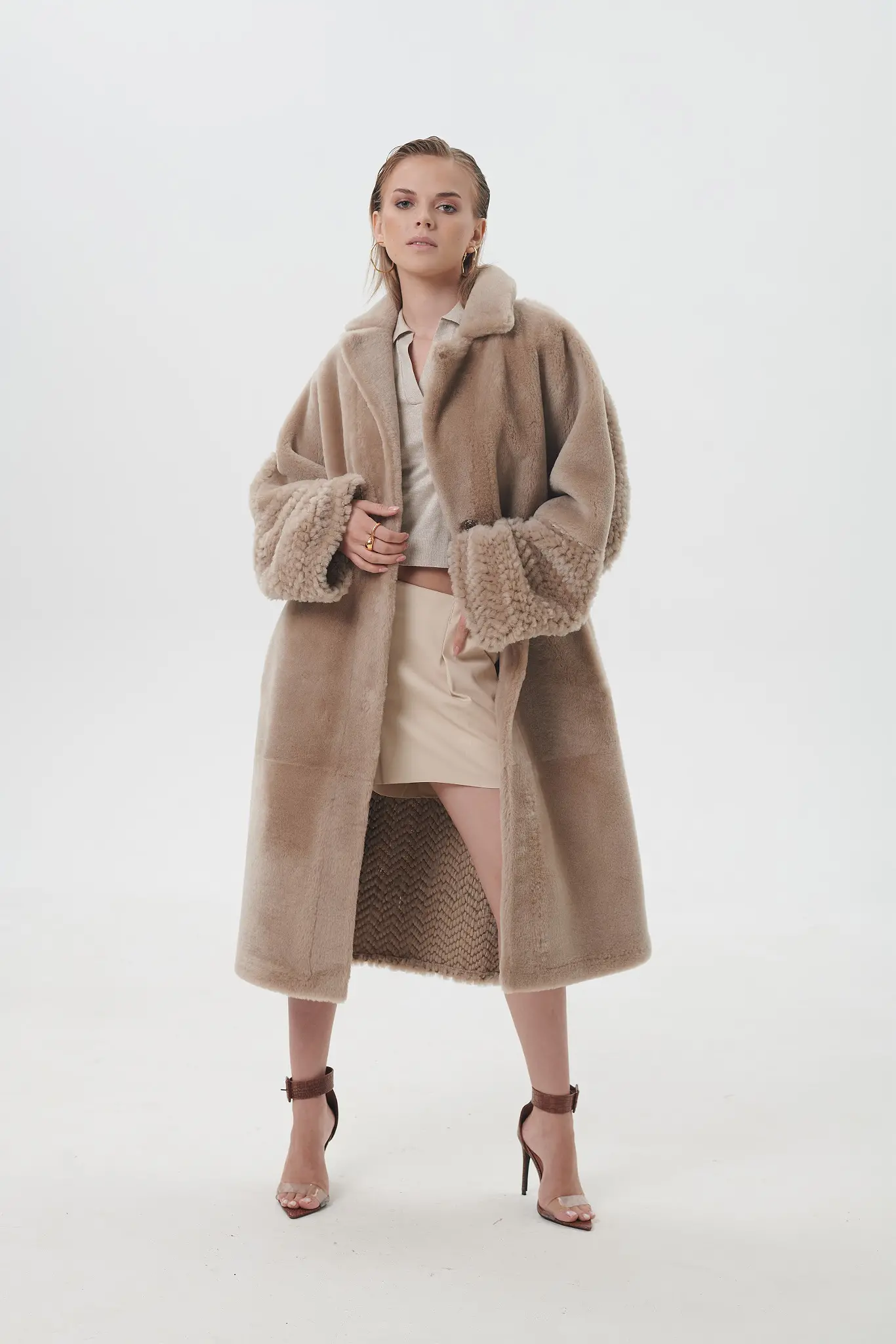 Palton din blană naturală pentru femei — Artizana Fashion, foto 3