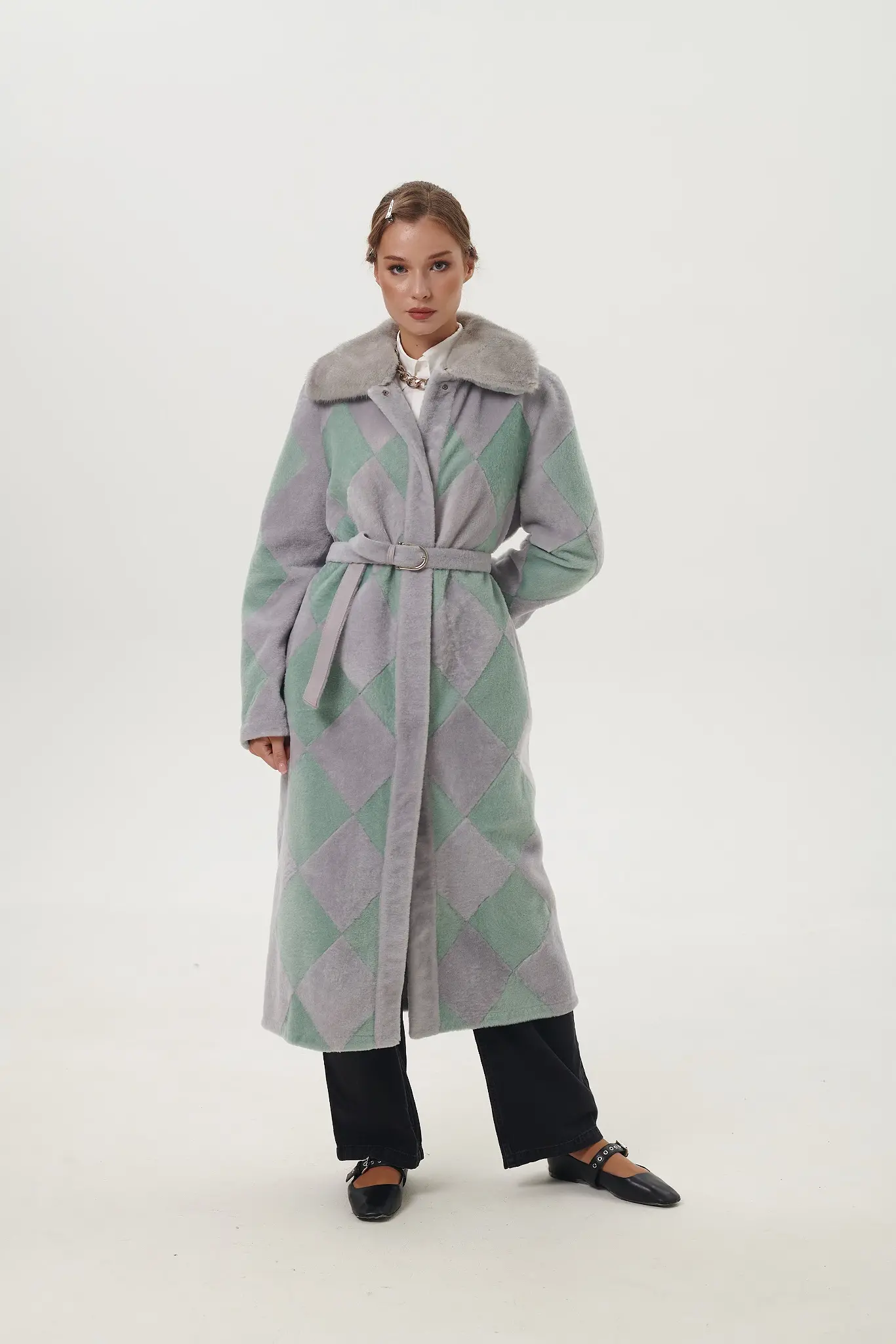 Palton din blană naturală pentru femei — Artizana Fashion, foto 1