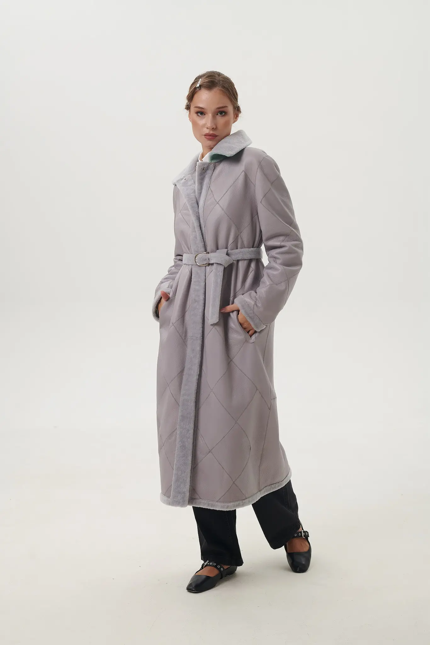 Palton din blană naturală pentru femei — Artizana Fashion, foto 4