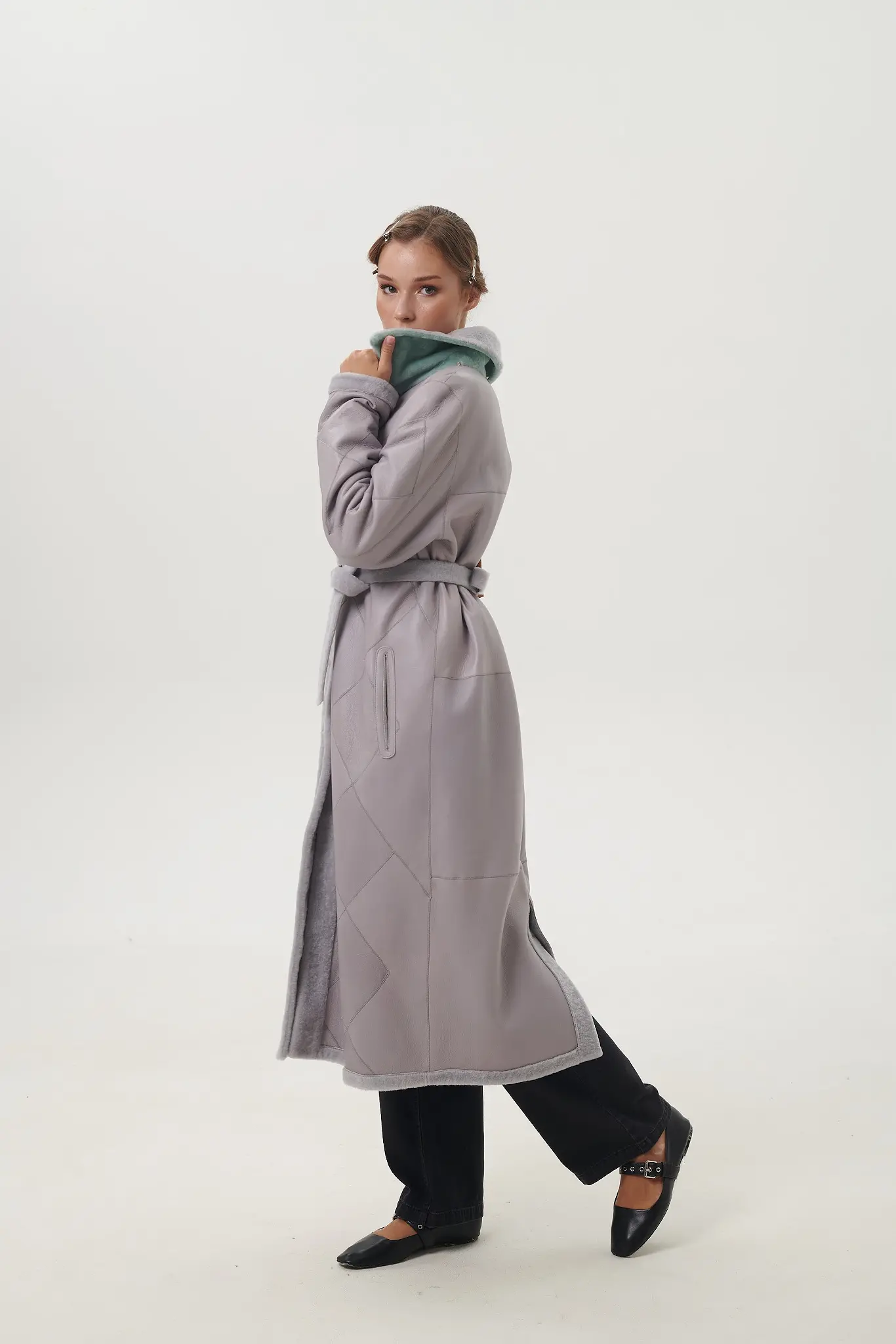 Palton din blană naturală pentru femei — Artizana Fashion, foto 5
