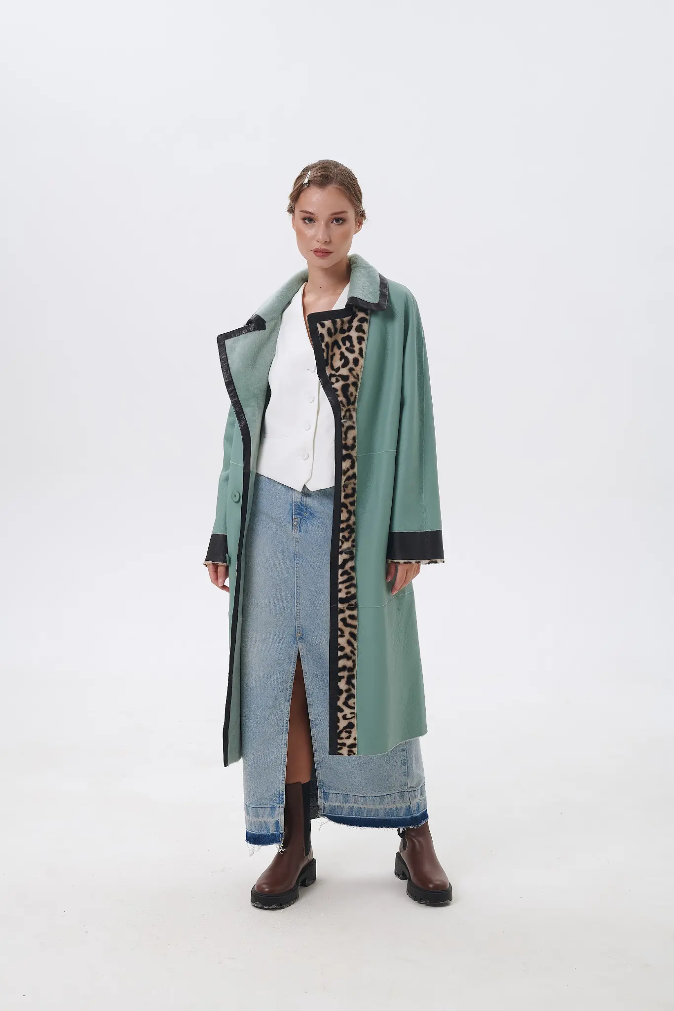 Palton din blană naturală pentru femei — Artizana Fashion, foto 6