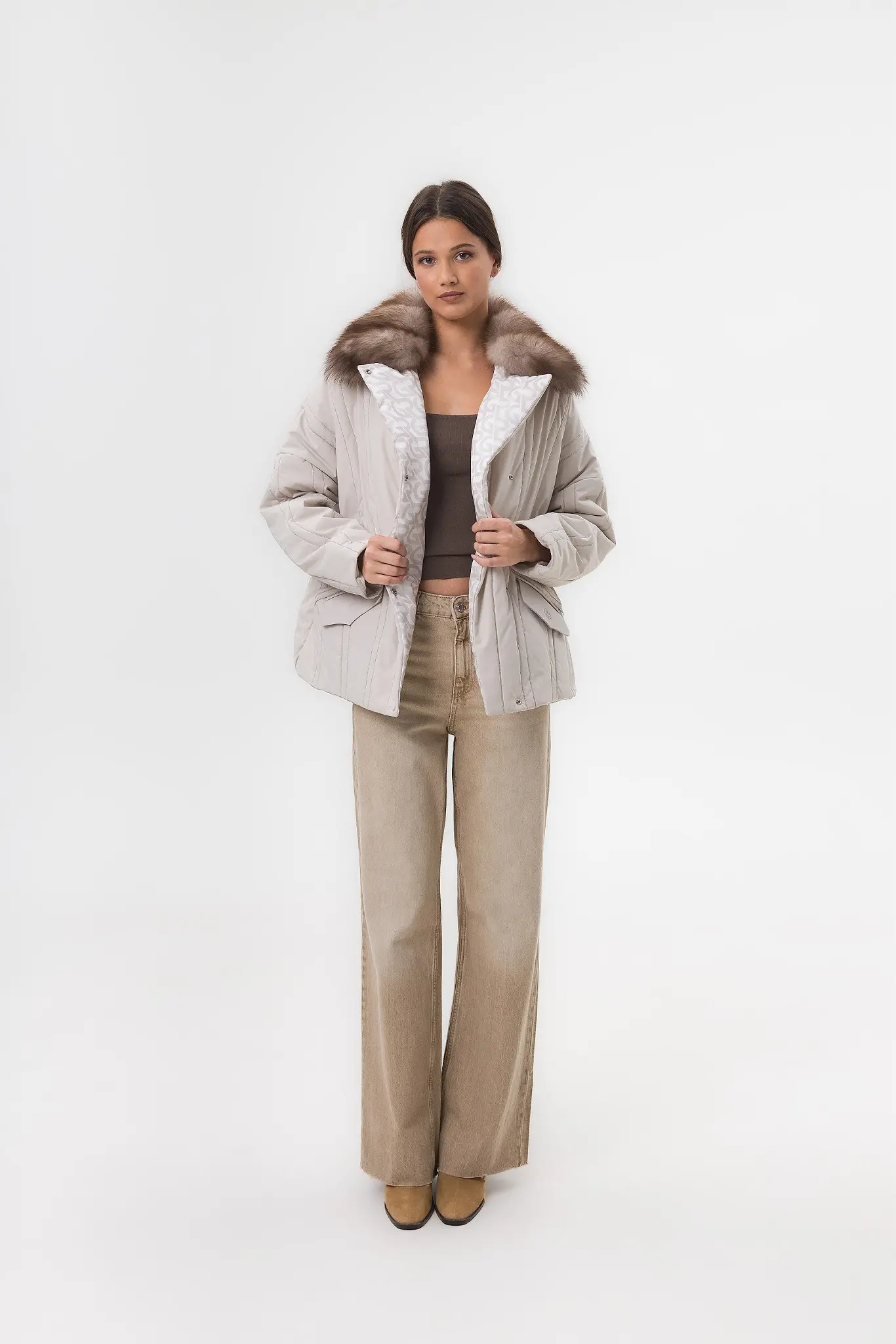 Geacă cu blană naturală pentru femei — Artizana Fashion, foto 2