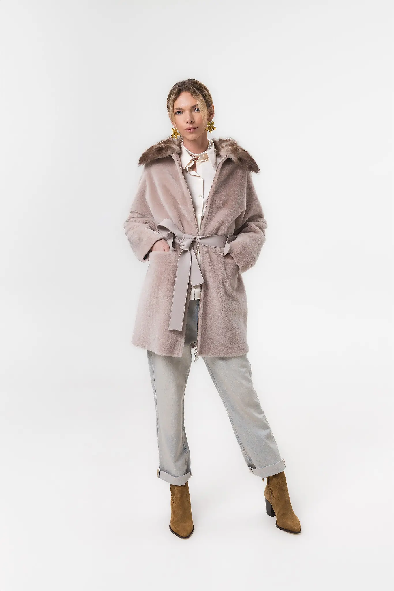 Geacă din blană naturală pentru femei — Artizana Fashion, foto 2
