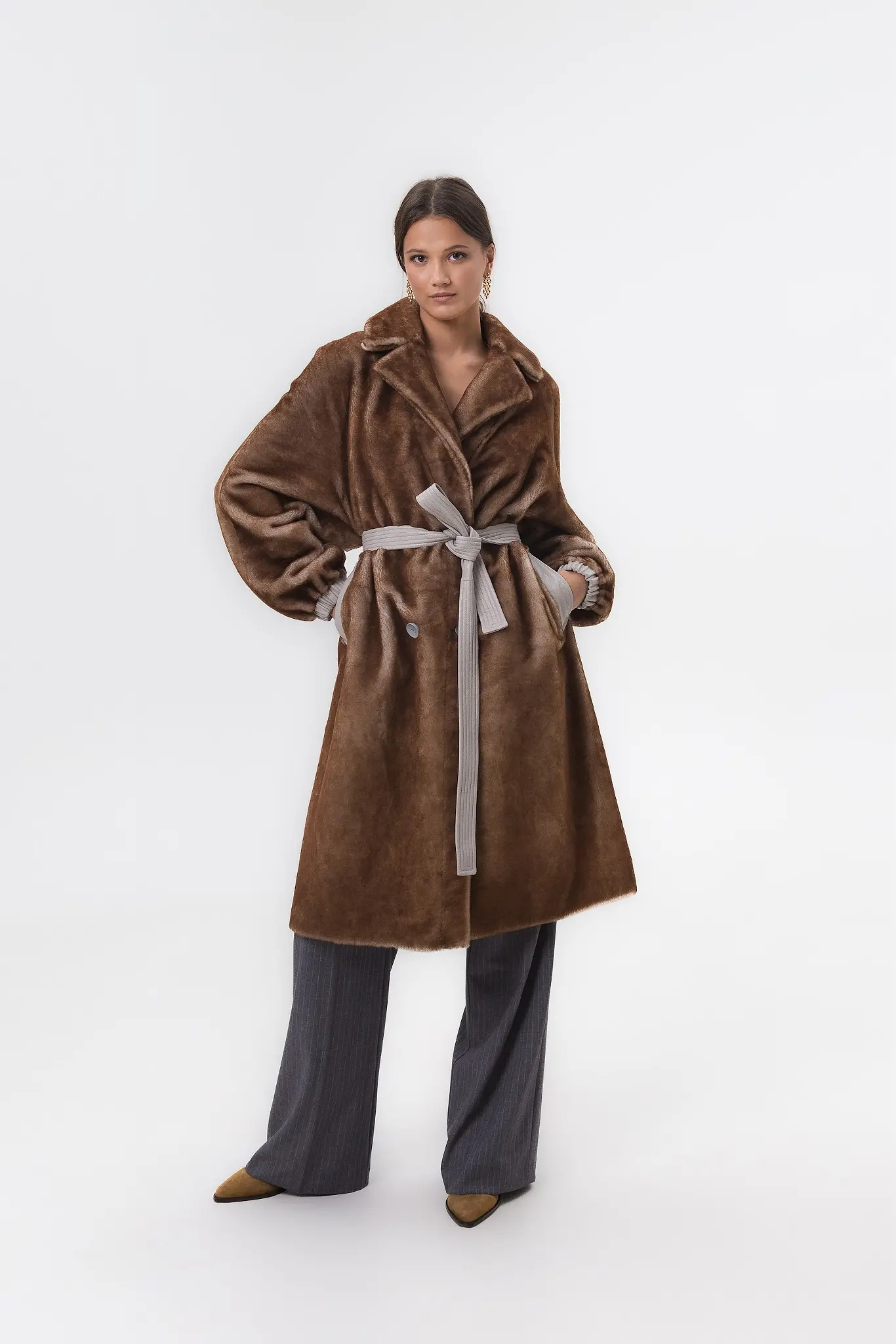 Palton din blană naturală pentru femei — Artizana Fashion, foto 3