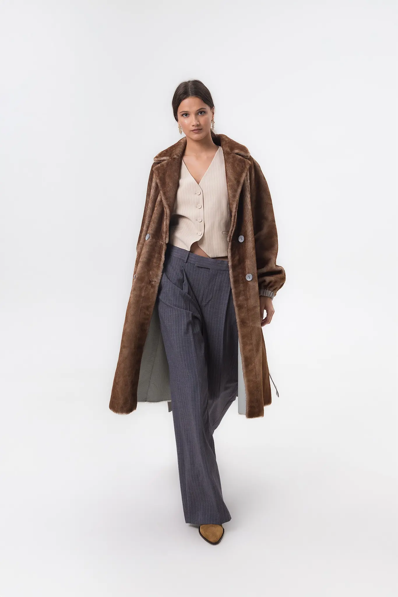 Palton din blană naturală pentru femei — Artizana Fashion, foto 4