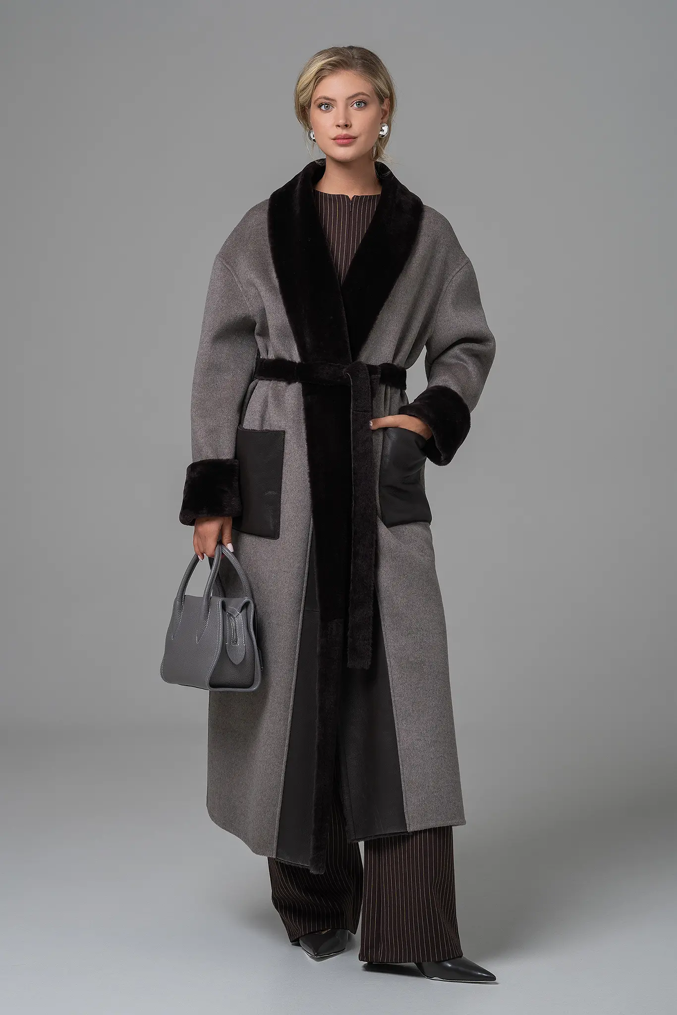 Palton cu blană naturală pentru femei — Artizana Fashion, foto 1