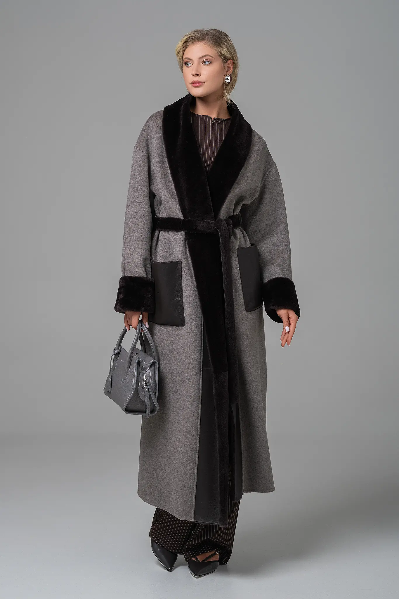 Palton cu blană naturală pentru femei — Artizana Fashion, foto 2