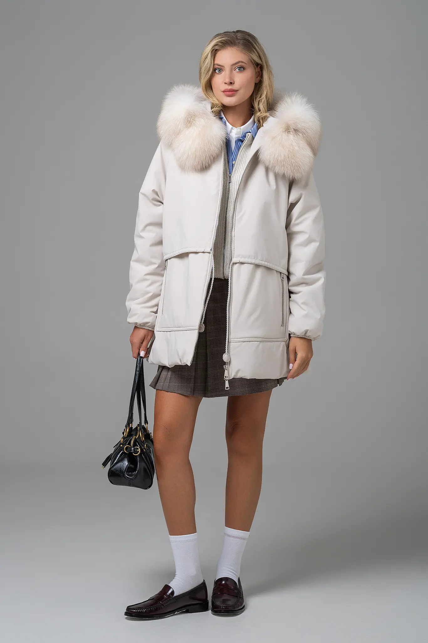 Geacă cu blană naturală pentru femei — Artizana Fashion, foto 1