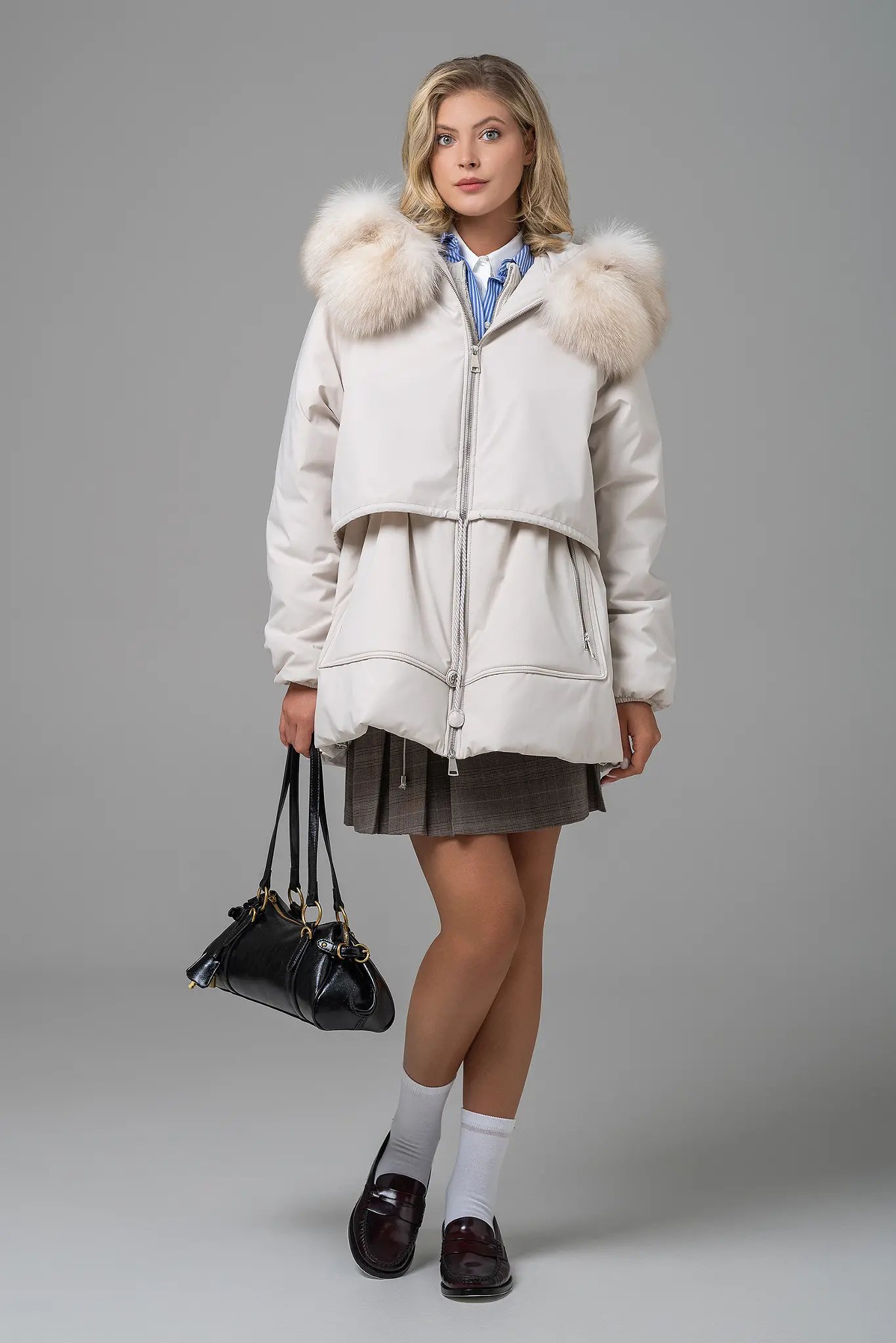 Geacă cu blană naturală pentru femei — Artizana Fashion, foto 3