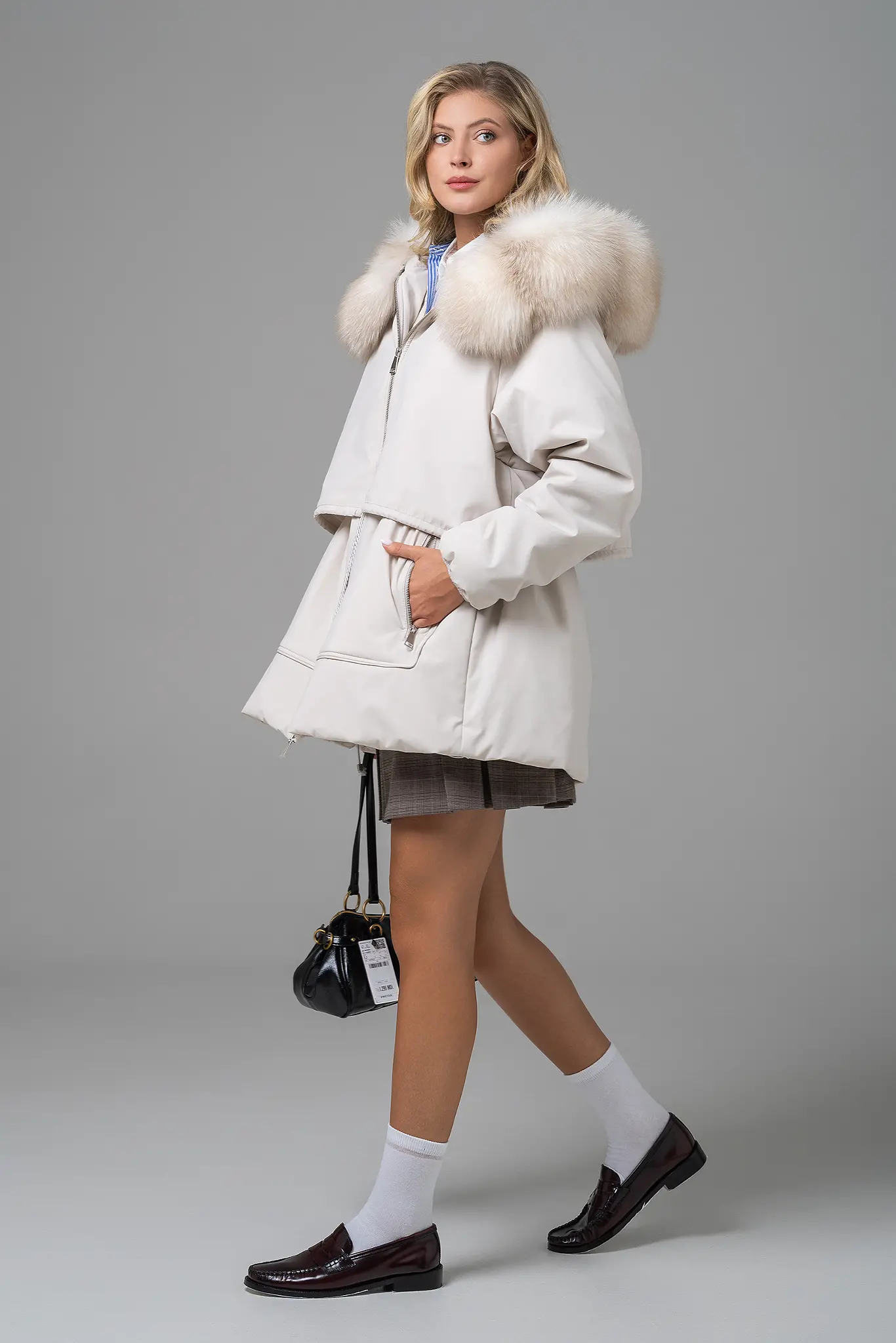 Geacă cu blană naturală pentru femei — Artizana Fashion, foto 4