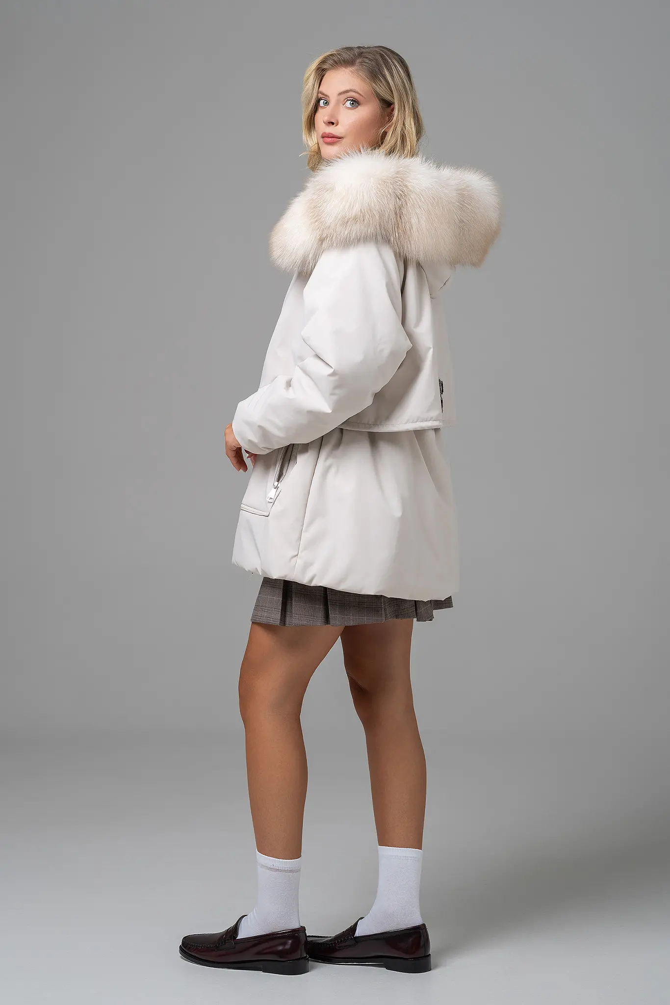 Geacă cu blană naturală pentru femei — Artizana Fashion, foto 6