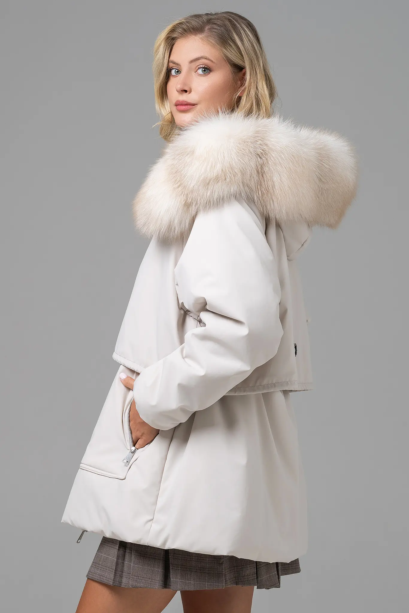 Geacă cu blană naturală pentru femei — Artizana Fashion, foto 7