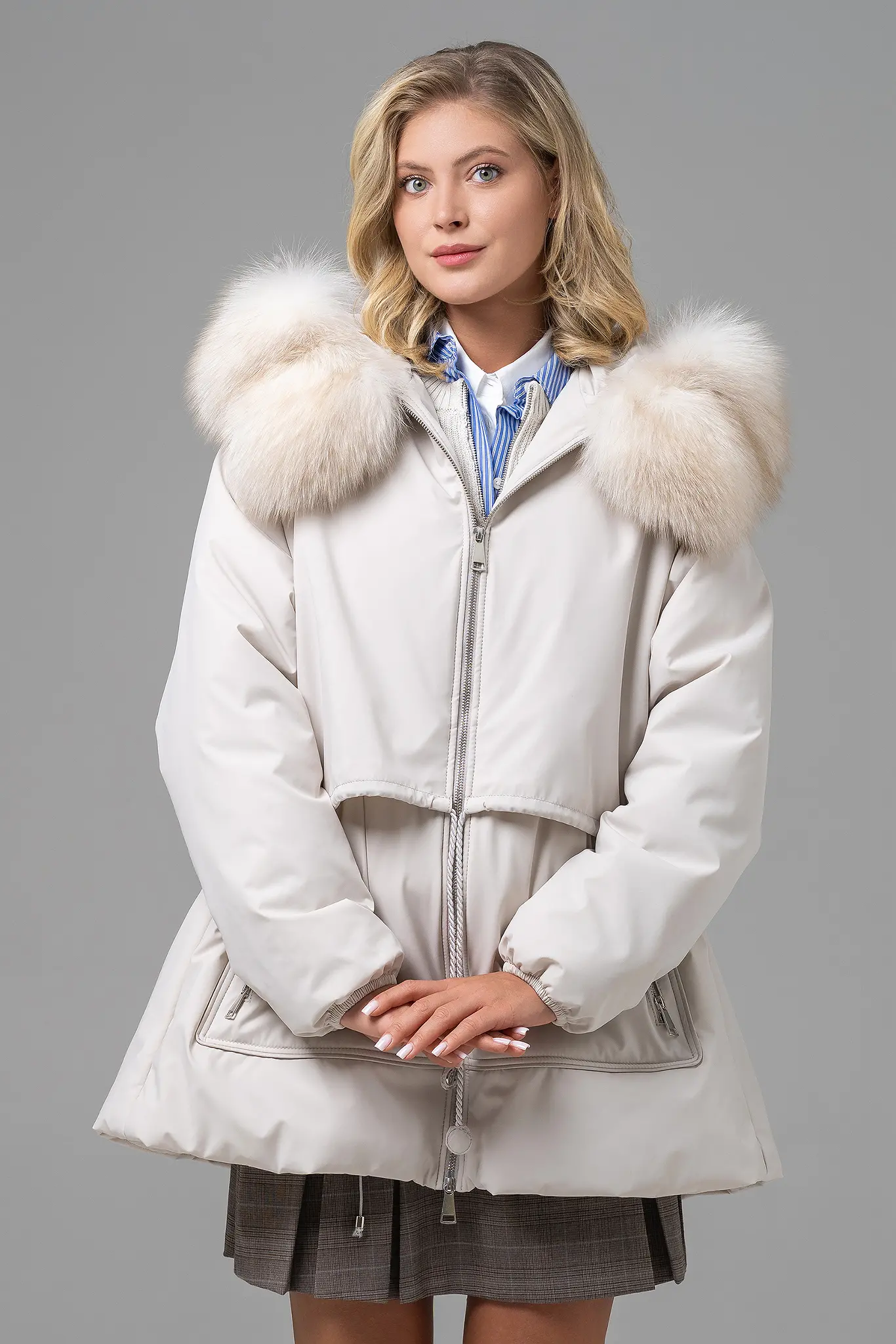 Geacă cu blană naturală pentru femei — Artizana Fashion, foto 8