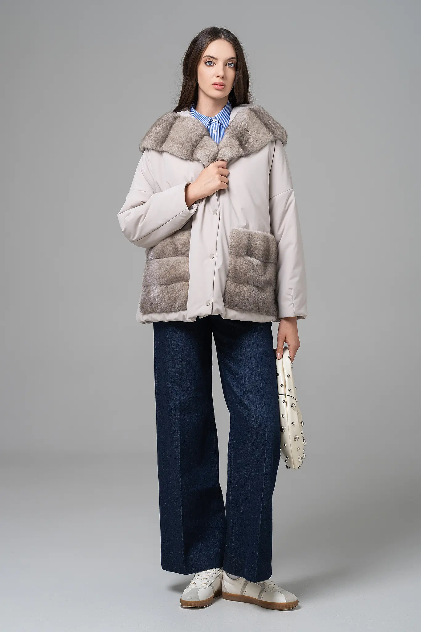 Geacă cu blană naturală pentru femei — Artizana Fashion, foto 12