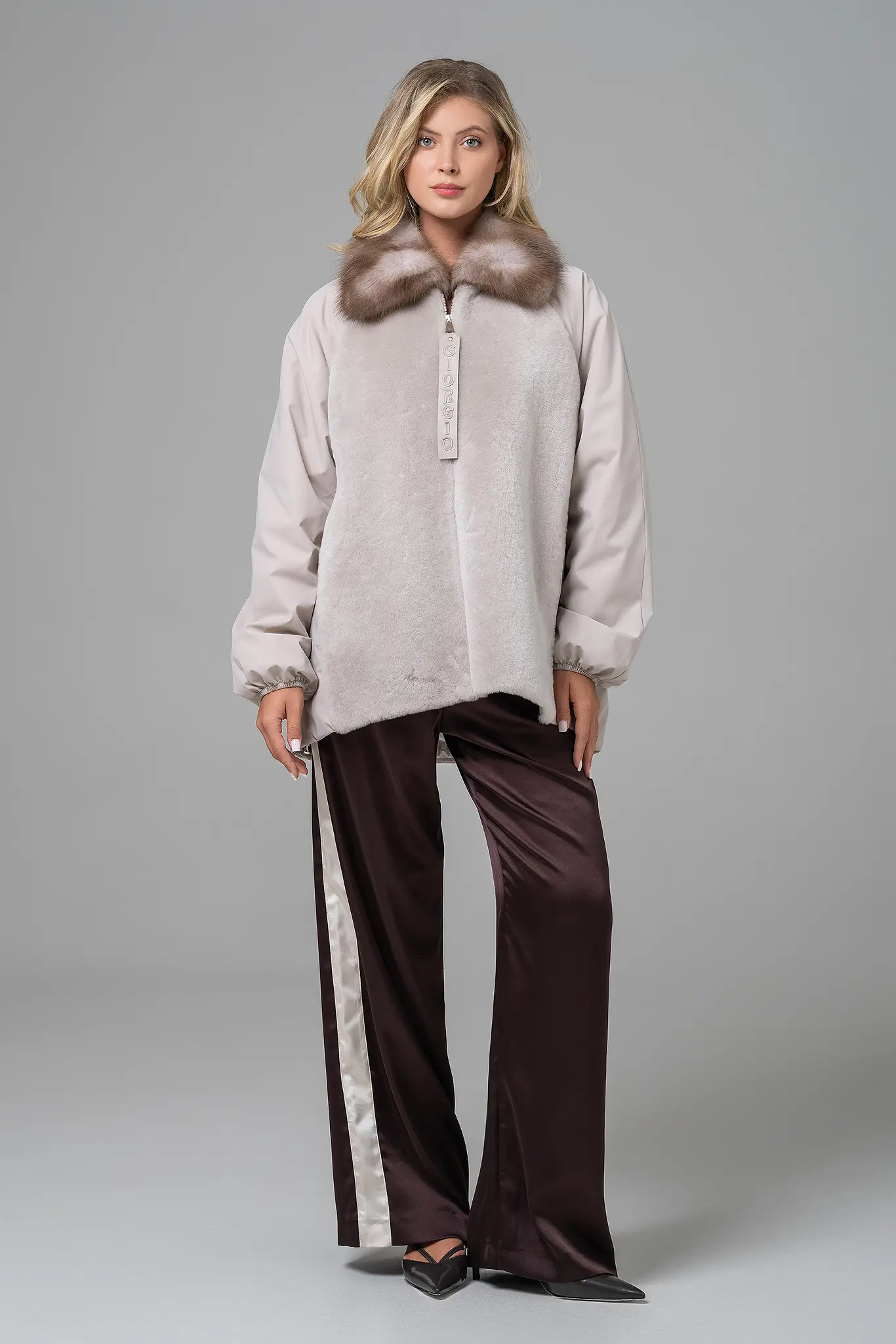 Geacă cu blană naturală pentru femei — Artizana Fashion, foto 3